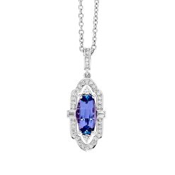 Art Deco Tanzanite And Diamond Pendant