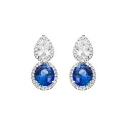 Ceylon Sapphire and Diamond Earrings