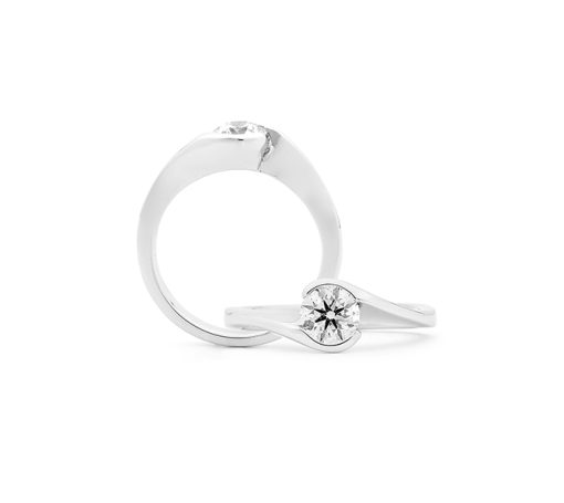 White Diamond Wrap Ring