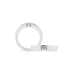 Faux Tension Set White Diamond Ring