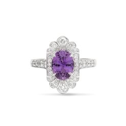 Violet Sapphire Art Deco Style Ring