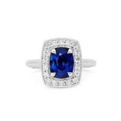 Classic Sapphire Halo Ring