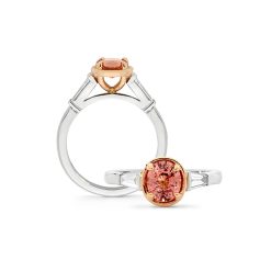 Ceylon Peach Sapphire Ring