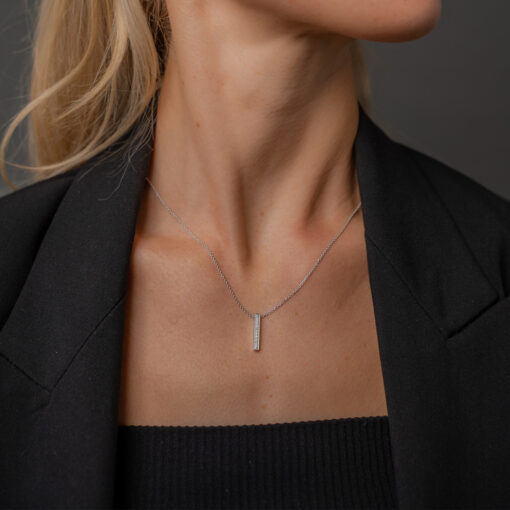 Moda Diamond Bar Pendant - Image 3