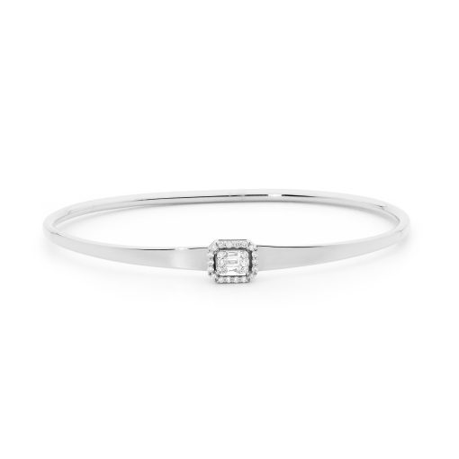 White Gold Diamond Bangle