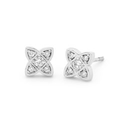 Bel Deco White Diamond Earrings