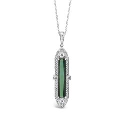 Tourmaline and Diamond Pendant