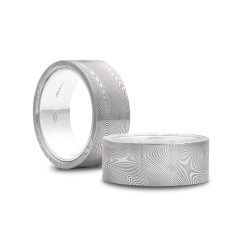 Flat Damascus Steel Band