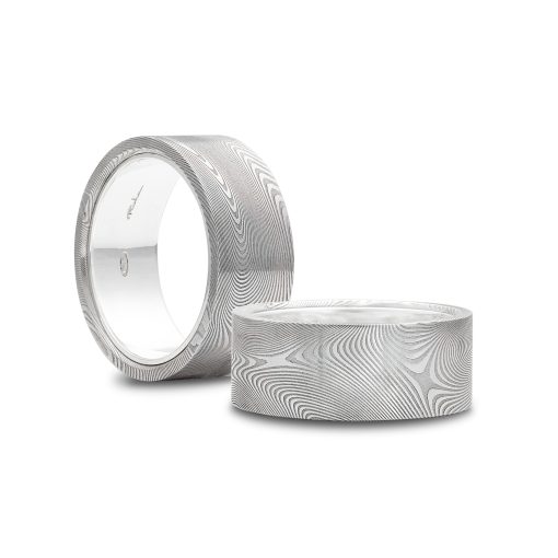 Flat Damascus Steel Band