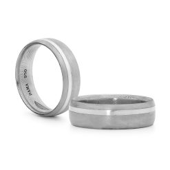 Damascus Steel Inlay Band