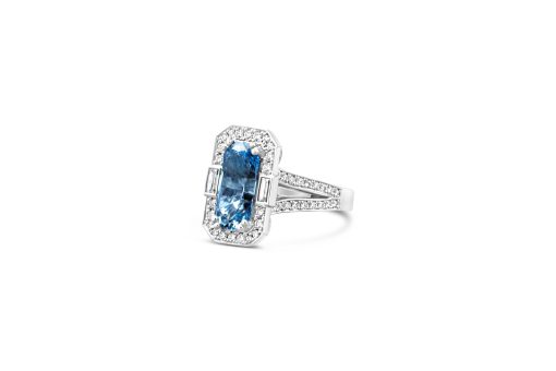 Aquamarine And Diamond Ring - Image 2