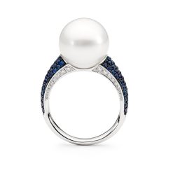 Sapphire and Pearl Ring