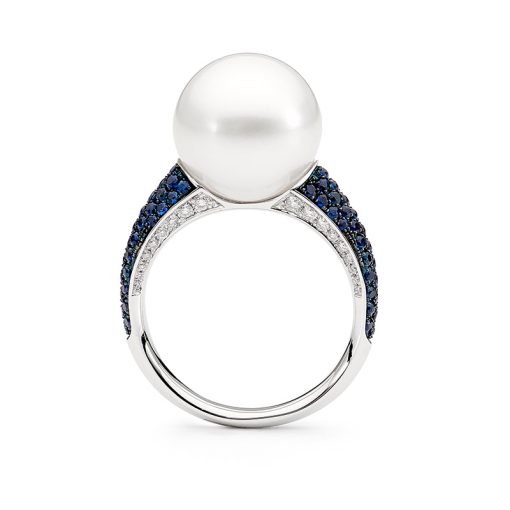 Sapphire and Pearl Ring