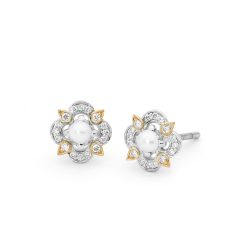 Bel Fleur Seed Pearl Earrings