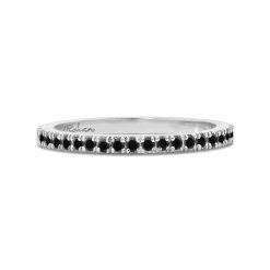 White Gold Black Diamond Band