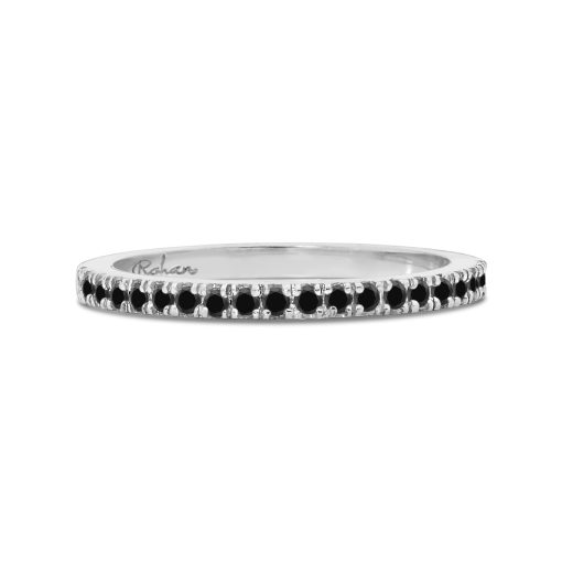 White Gold Black Diamond Band