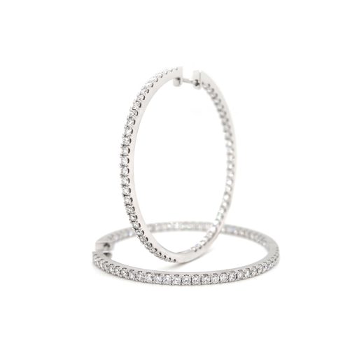 Diamond Hoop Earrings