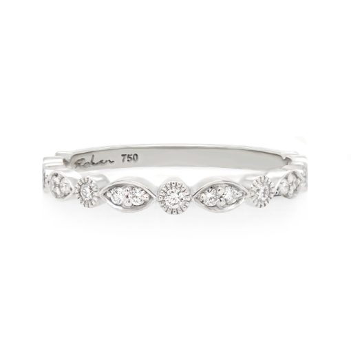 Shaped Marquise & Round Diamond Band