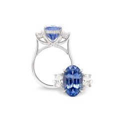 Ceylon Sapphire and Diamond Ring