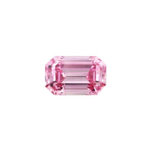 Natural Fancy Intense Purplish Pink Emerald Cut Diamond