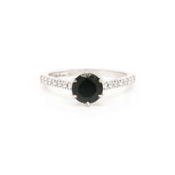 Australian Blue Sapphire and Diamond Ring