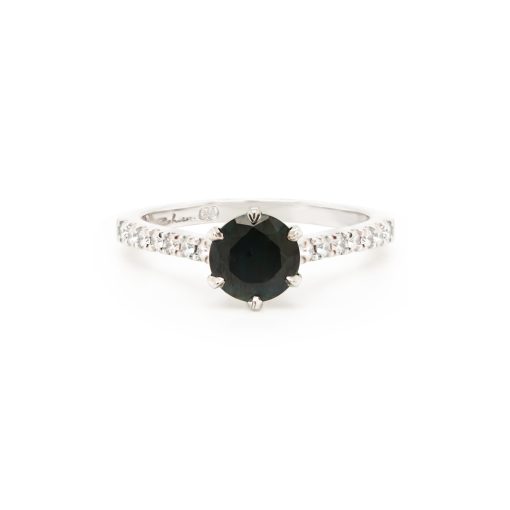 Australian Blue Sapphire and Diamond Ring