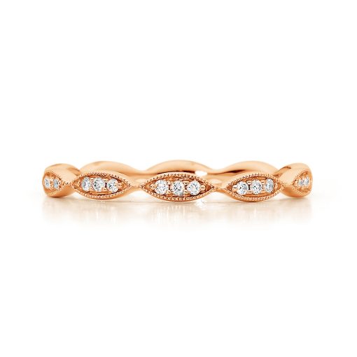 Marquise Shape Wedding Band