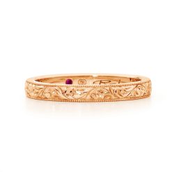 Hand Engraved Scroll Band