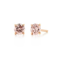 Pink Diamond Studs