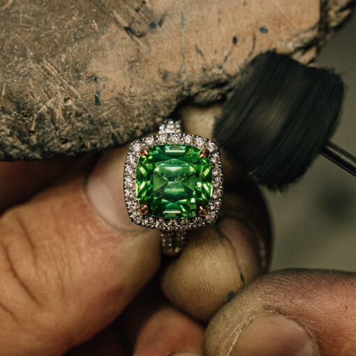 Square Cushion Cut Tourmaline Ring - Image 2