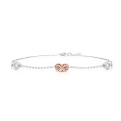 Infinity Pink Diamond Bracelet