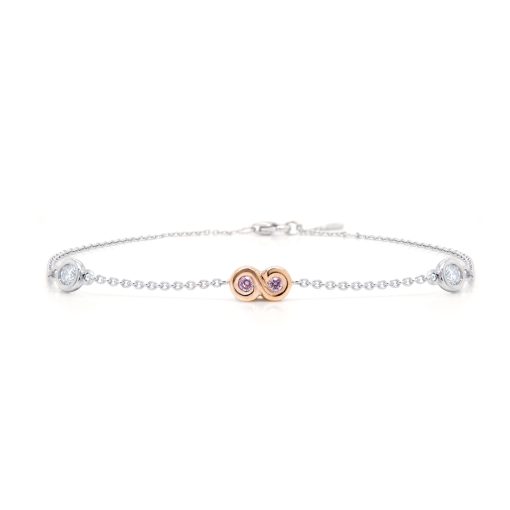 Infinity Pink Diamond Bracelet