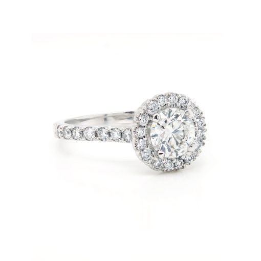 Round Brilliant Cut Diamond Halo Ring - Image 2