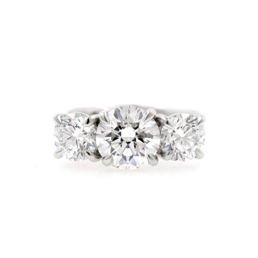 Round Brilliant Cut Diamond Trilogy Ring