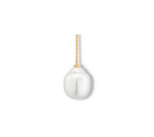 Australian South Sea Pearl & Champagne Diamond Lariat Necklace - Image 3
