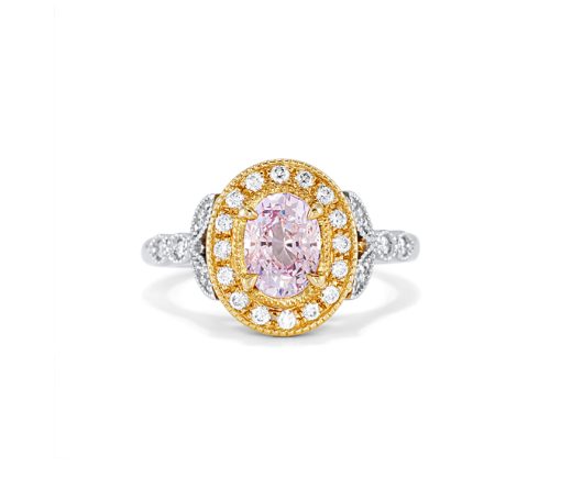 Oval Cut Pink Sapphire Ring