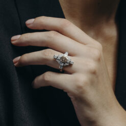 Argyle Pink Champagne Art Deco Ring
