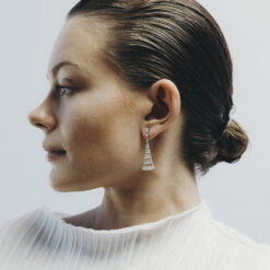 Baguette Diamond Chandelier Earrings