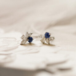 Sapphire & Diamond Spritz Earrings