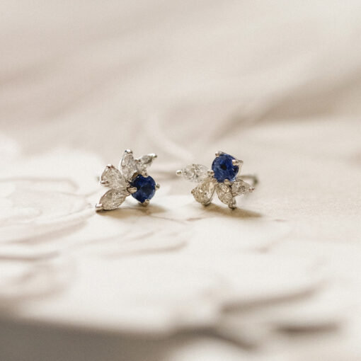 Sapphire & Diamond Spritz Earrings
