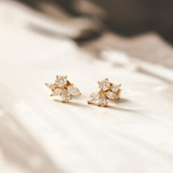 White Diamond Spritz Earrings
