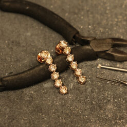 Argyle Champagne Diamond Articulated Earrings