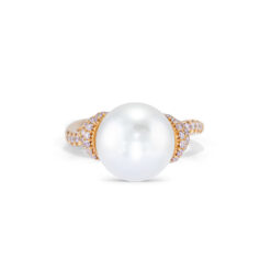 Australian South Sea Pearl & Pink Diamond Ring