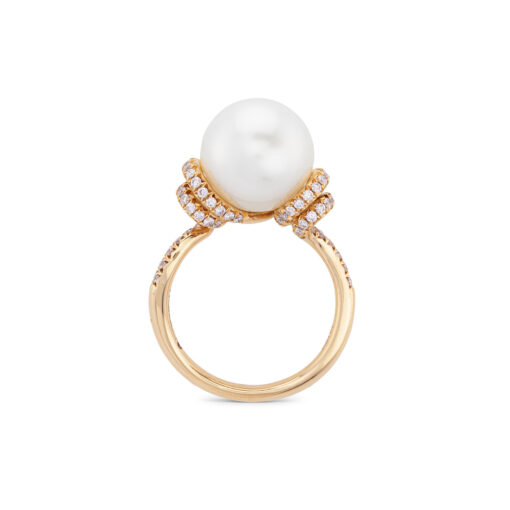 Australian South Sea Pearl & Pink Diamond Ring - Image 2