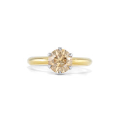 Argyle Champagne Diamond Solitaire Engagement Ring