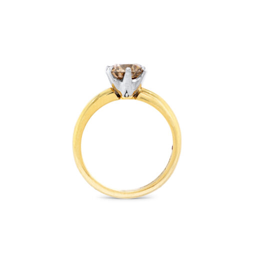 Argyle Champagne Diamond Solitaire Engagement Ring - Image 2