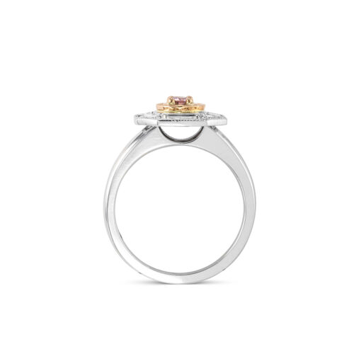 Argyle Pink Diamond Octagon Shape Halo Ring - Image 4