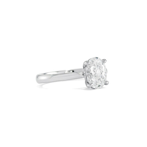 Oval Solitaire Engagement Ring - Image 4