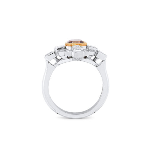 Argyle Pink Champagne Art Deco Ring - Image 4