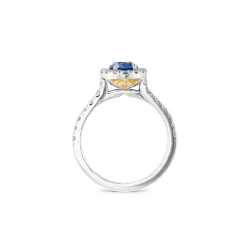 Oval Cut Cornflower Blue Sapphire Ring - Image 2